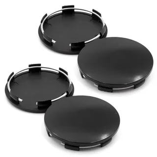 4 Stück Radnabenkappen, Universal Nabendeckel aus Hochwertiges ABS, Schwarz Felgenkappen Ersetzen, Universal ABS Radnabenkappen (OD 60mm ID 56mm)