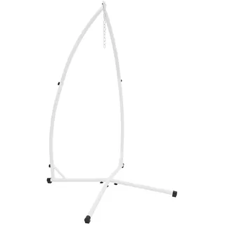 ML-Design Hängesesselgestell Weiß, 208 cm Belastung bis 120 kg, stabil & sicher, Stahlrohr, Freistehendes Hängestuhlgestell Hängesessel Hängestuhl Metallgestell Hängesesselständer Hängesitzständer