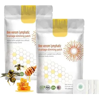 Yanobia Bee Venom Slimming Patches, Bee Venom Lymphdrainage Slimming Patches, Bee Venom Lymphdrainage Patches, Bee Venom Lymphdrainage & Slimming Patches (2 Box)