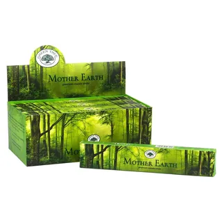 Green Tree Räucherstäbchen Mother Earth - Natur - Waldig, 12 Stäbchen à 15 g, Box mit 12 Stäbchen