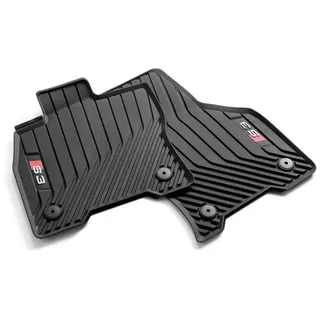 Audi 8Y1061221A041 Allwetterfußmatten Premium Gummi Fußmatten 2X Gummimatten vorn, mit S3 Schriftzug, anthrazit