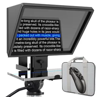 GEIMRSY 14 Zoll Kamera Teleprompter mit verstellbarem Glasrahmen mit HD-Glas, kompatibel mit iPad 14 Zoll oder kleiner, Aluminiumkonstruktion