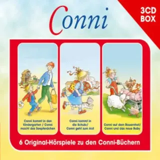 CONNI - 3-CD HÖRSPIELBOX Hörspielbox 1 - 6 Original-Hörspiele zu den Conni-Büchern, Kommt in den Kindergarten/Macht das Seepferdchen/Kommt in Die