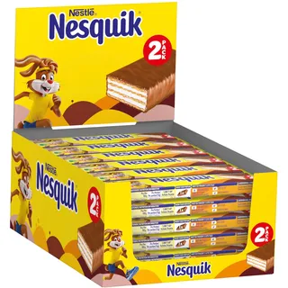 Nestlé Nesquik Knusperwaffel, Leckerer Riegel aus Waffel mit Milchschokolade, Multipack, 5er Pack (á 3x26g)