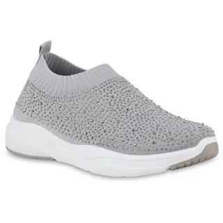 VAN HILL Damen Slip Ons in grau