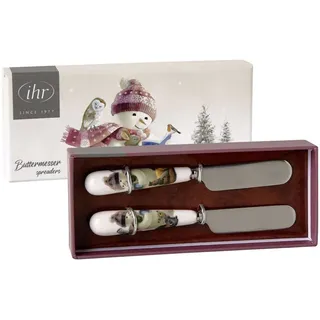 Buttermesser 2er-Set mit Porzellangriffen Wintermotiv von ihr - Weihnachten Weihnachtsdekoration