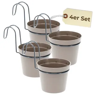Hängender Blumentopf 4er Set Hängeblumentopf Hänge Blumentopf zum Einhängen Topf