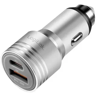 Logilink Kfz Ladegerät USB-C/USB-A grau 12,0 - 24,0 V