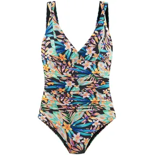 SUNSEEKER Badeanzug Damen schwarz bedruckt Gr.48 Cup C