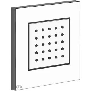 GESSI Rettangolo Fertigmontageset für Unterputzmodell Seitenbrause QUADRO, 32984031, Farbe: Chrom