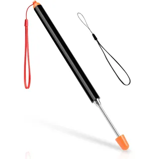 Vicloon Zeigestab Ausziehbar,120cm Ausziehbar Teleskopstab mit 2 Lanyard,Rostfreier Stahl,für Lehrer Whiteboard Tafel Zeiger für Präsentationen, Formate, Seminare