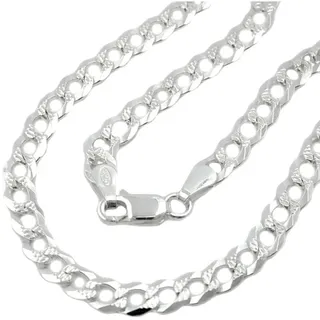 Gallay Kette 4,6mm flache Panzerkette mit Muster Silber 925 50cm in silber | Gr.: onesize
