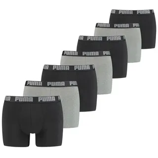 Puma 7er Pack Boxershorts Dark Grey Melange / Black XL