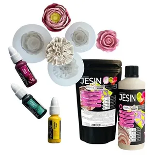 COLORBERRY Kreativ-Set Jesin® inkl. Silikonform Blumen 8tlg.