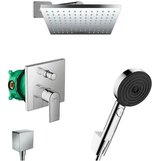 Hansgrohe Vernis Shape Pulsify All-in-one Unterputz-duschset Mit Kopfbrause 230 Xxl + 3-strahl Performance Handbrause