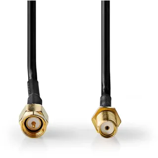 Nedis Antennenkabel 1x SMA-Stecker 1x SMA-Buchse 1 m Schwarz
