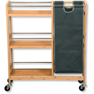 KESPER Nischenwagen mit Flaschensammler, Bambus