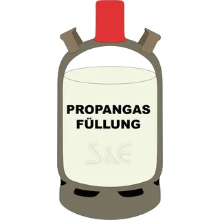 11 kg, Propangas Füllung,  für graue Eigentumsflasche
