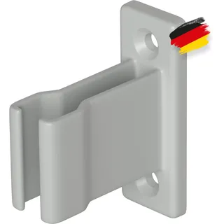 BAUHELD 3x Kurbelhalter für Kurbelstange oder Markisenkurbel [Made in Germany] - Wand-Halterung für 12 bis 17mm Durchmesser - Kurbel-Halter mit elastischem Griff - Höhe 35mm - Weiß - RAL7035