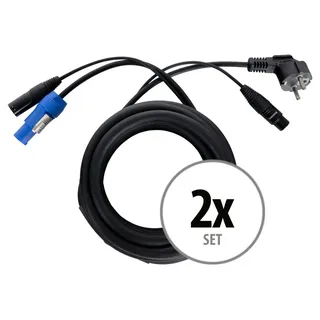 Pronomic Stage EUPPX-5 Hybridkabel Euro/Powerplug/XLR 2x Set