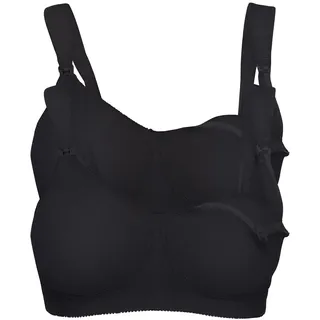 bonprix Still-BH BONPRIX "Still BH ohne Bügel mit Baumwolle (2er Pack)", Damen, Gr. 95, Cup D, schwarz (schwarz, schwarz), Obermaterial: 90% Baumwolle, 10% Elasthan.