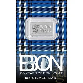 10 Gramm Silberbarren Perth Mint - Bon Scott