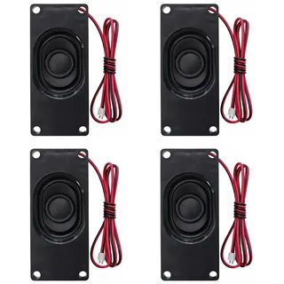 Zuahaly 4 Stück Mini Lautsprecher 3 Watt 8 Ohm mit JST-PH2.0 2 Pin Schnittstelle – für Arduino, Raspberry Pi und Elektronische DIY Projekte für exzellenten Klang,mini Phonograph Speaker
