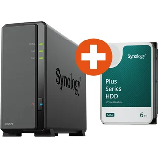 Synology DS124 NAS System 1-Bay 6 TB