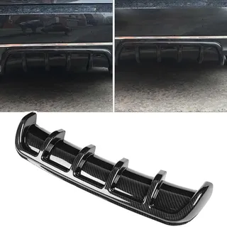 Yygjwyw Auto Heckstoßstange Diffusor für Ford Puma K2/Puma St 2020-2026, Carbon Fiber-Black