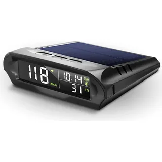Aumotop Auto Wireless HUD Headup Display Solar GPS Digitaler Tachometer mit Lcd-bildschirm, Überdrehzahlalarm Gesamtkilometer/Zeit/Höhe/Geschwindigkeitsanzeige