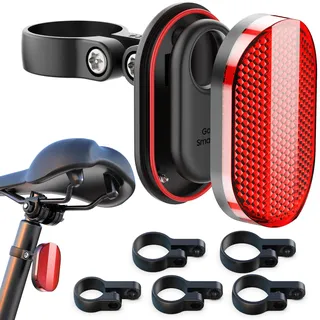 DDJ Verbesserte Fahrradhalterung für Samsung Smart Tag 2 & Moto Tag & für AirTag-Halter versteckt – wasserdichte Anti-Diebstahl-Fahrradreflektoren GPS-Tracker-Hülle mit Schrauben und Werkzeug