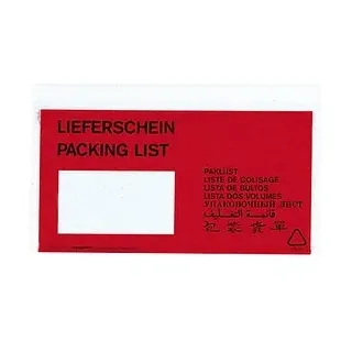 VP Lieferscheintaschen Kunststoff DIN lang 250 St.