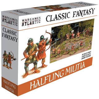 Wargames Atlantic Classic Fantasy Halfling Militia (40 mehrteilige Hartplastik-Figuren, 28 mm)