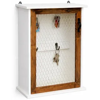 DanDiBo Ambiente Schlüsselkasten 33 x 42 x 14 cm Weiß