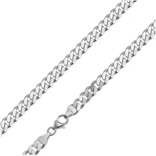 trendor Armband für Männer 925 Silber Massiv Panzerkette Breite 6,9 mm, 21 cm