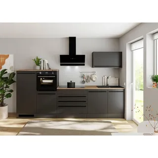 P & B Küchenzeile Jazz 320 cm schwarz