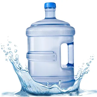 Wasserbehälter BPA-freier dicker Kunststoff 7,5-l-Wasserflasche mit Schraubenverschlüssen und eingebauter Griff wiederverwendbarer Wasserspender Flasche Tragbarer großer Wasserkrug für Wasserspender