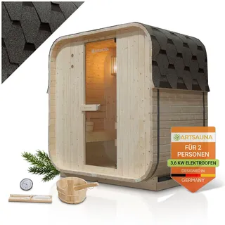 Artsauna Fasssauna Nolvik M inkl. 3,6 kW Ofen + Zubehör