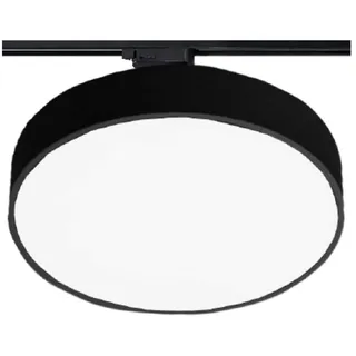 Lampenlux LED Deckenlampe Pedro passend für 1-Phasen Schienensystem Deckenleuchte (Schwarz, Ø120mm)
