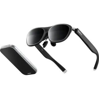 Rokid AR Spatial Schwarz, AR-Brille mit dreifachem Display für räumliches Computing, 150" 50° FOV, 120 Hz, 3DoF, IPD- und 0–600-Dioptrien-Myopie-Korrektur, Zugriff auf Tausende Apps.