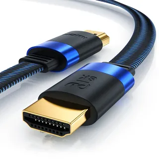 Primewire 8k HDMI Kabel 2.1, Flachbandkabel Ultra High Speed II Ethernet, 8K UHD II, 3D TV, HDR10+ 120 Hz mit DSC, - 3m