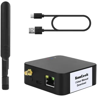 HamGeek Zigbee Plus POE Universal Coordinator ZigBee Gateway Adapter mit USB-Kabel Schwarz