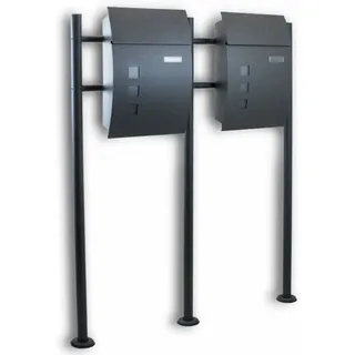 BITUXX Doppel Standbriefkasten Dunkelgrau