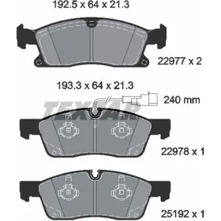 Textar Bremsbelagsatz, Scheibenbremse