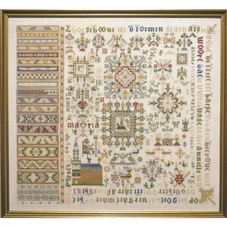 Permin Kreuzstich Stickpackung Mustertuch Antique Zählmuster