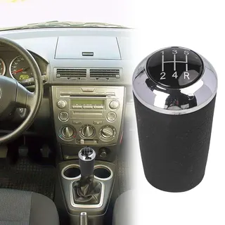 Gettimore Schaltknauf für Mazda 2 MK2 2007-2014, 5-Gang-Schaltkopf DL4146030, schwarzer Kunststoff-Getriebeknauf, kompatibel mit Mazda2-Modellen