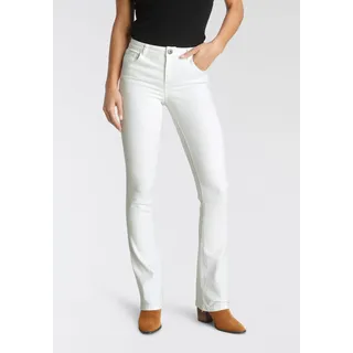 Arizona Bootcut-Jeans »Ultra-Stretch«, normale Passform, Baby-Bootcut, Used-Look-Waschung, Gr. 36 N-Gr, white, , 33419252-36 N-Gr