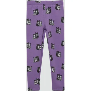 s.Oliver Kuschelige Thermofleece-Leggings All-over-Print Lila 104