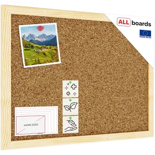 ALLboards Pinnwand mit Naturholzrahmen 30x40cm