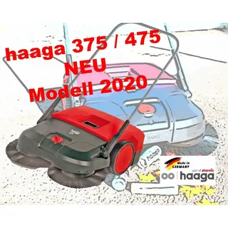 haaga 375 / 475 Kehrmaschine Turbo-Kehrsystem Handkehrmaschine Tellerbesen